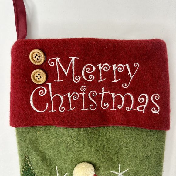 Merry Christmas Santa Stocking Rustic Country Bird House Christmas Tree - Picture 2 of 4